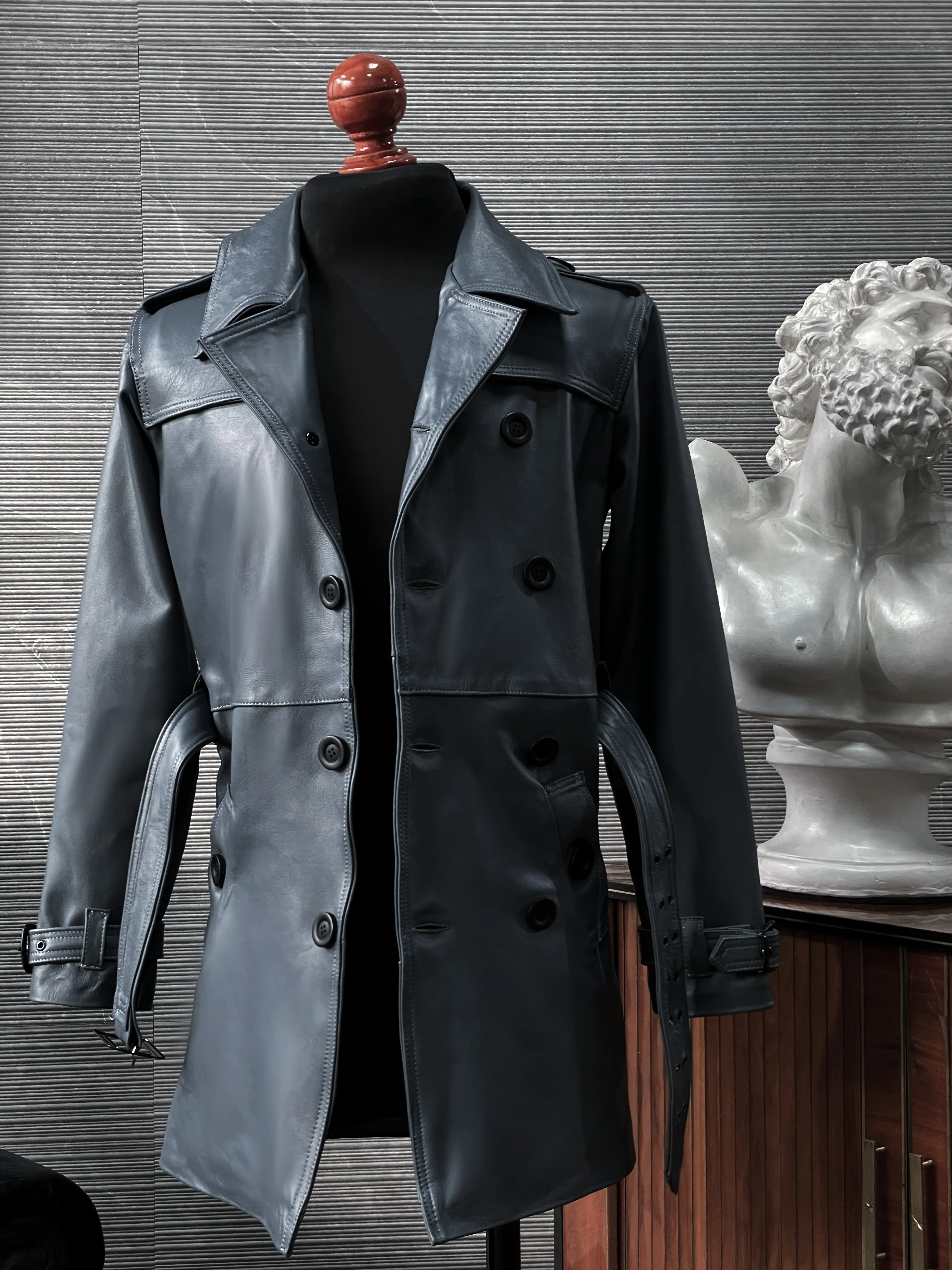 -Biker coat cool gray- - Image 4