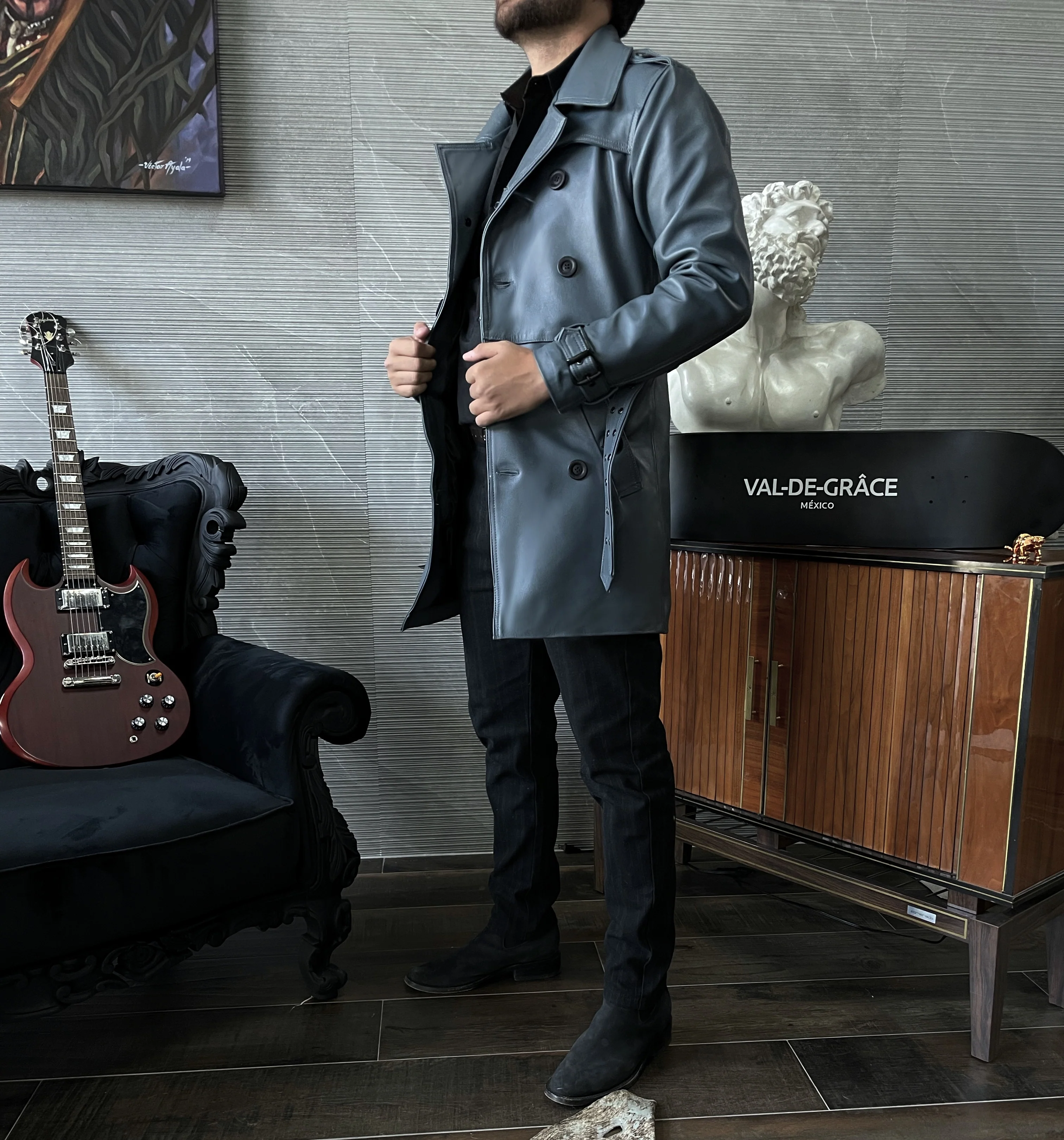 -Biker coat cool gray- - Image 6