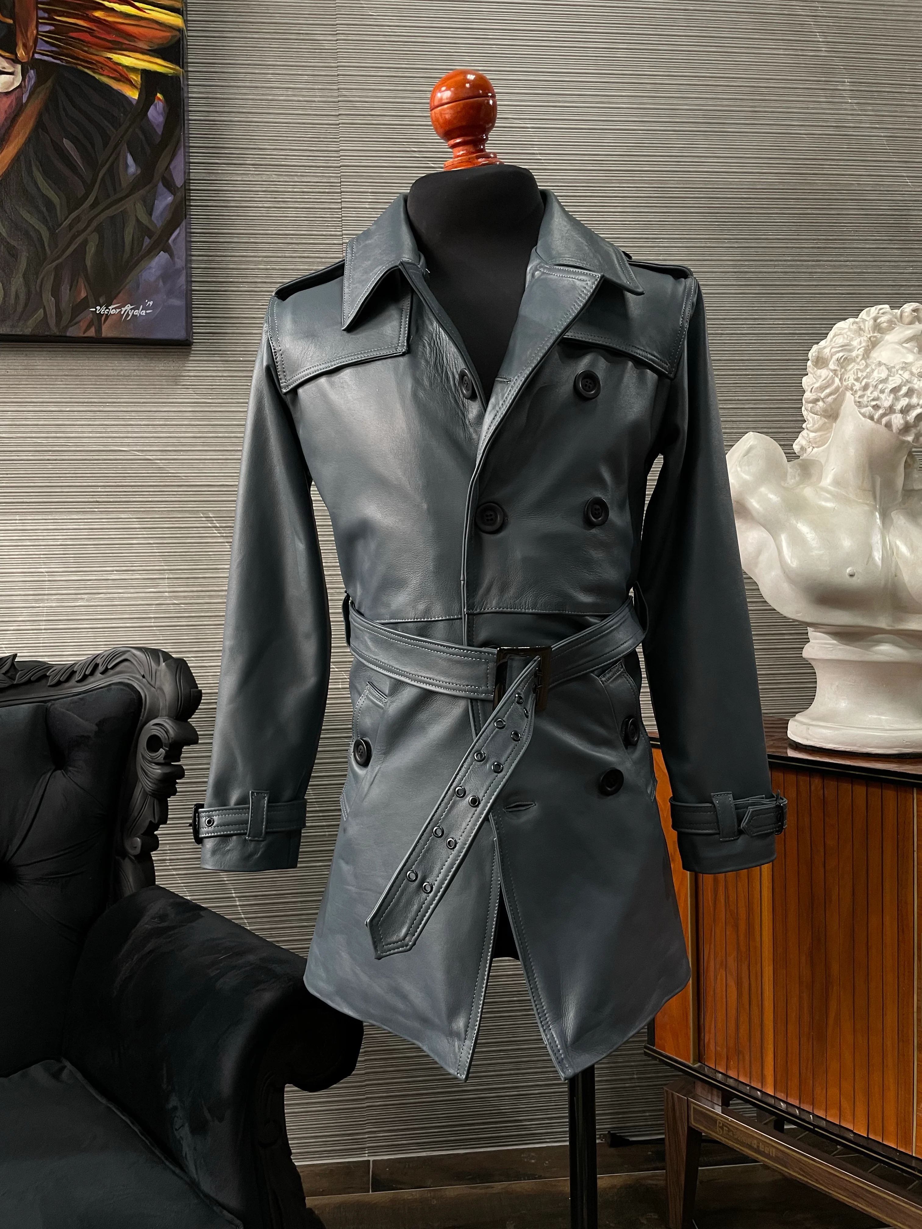 -Biker coat cool gray- - Image 7