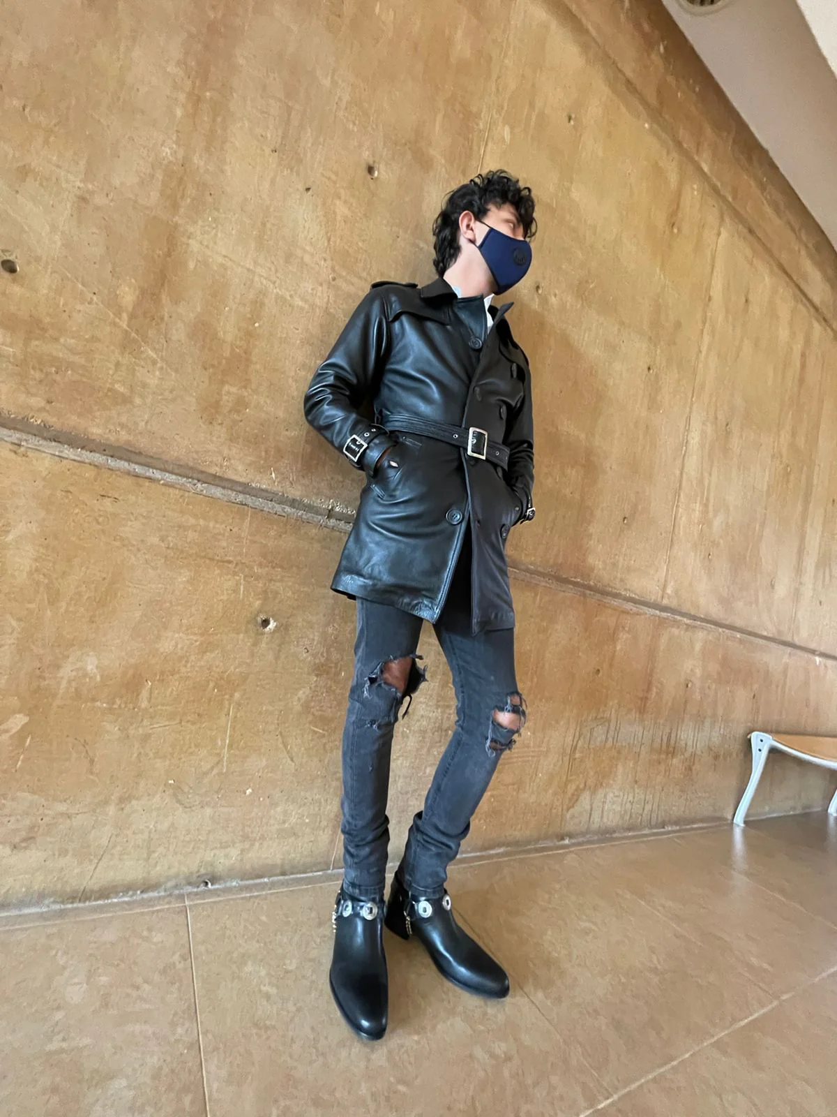 Biker Coat Darkest black - Image 3