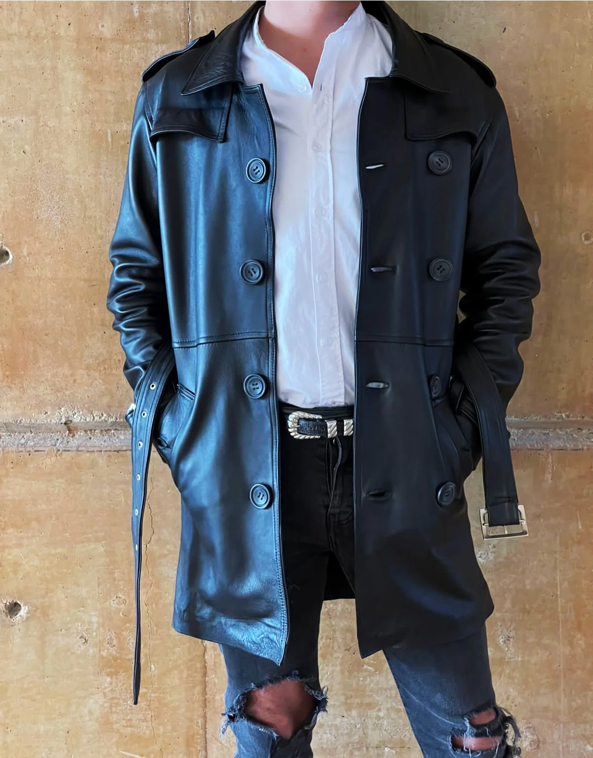 Biker Coat Darkest black - Image 4