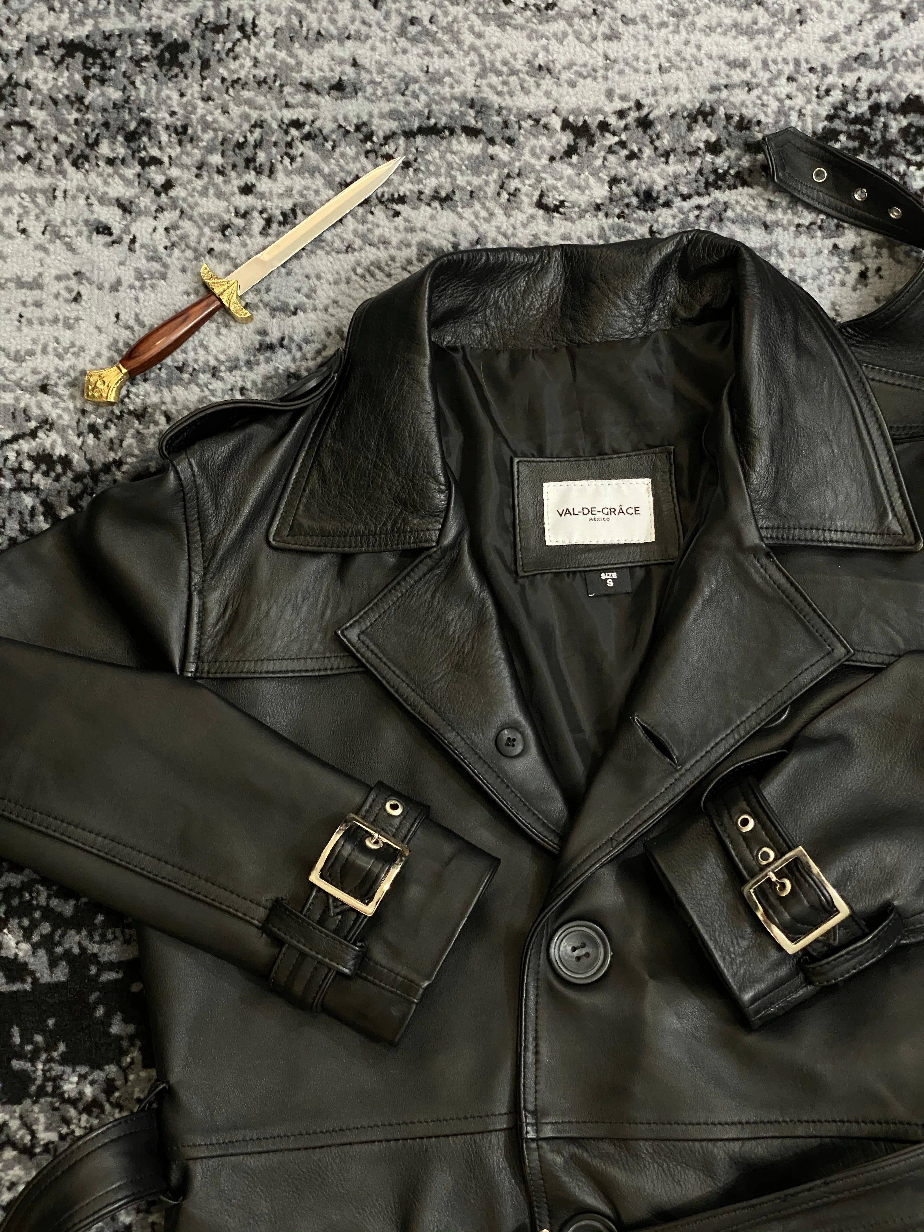 Biker Coat Darkest black - Image 8