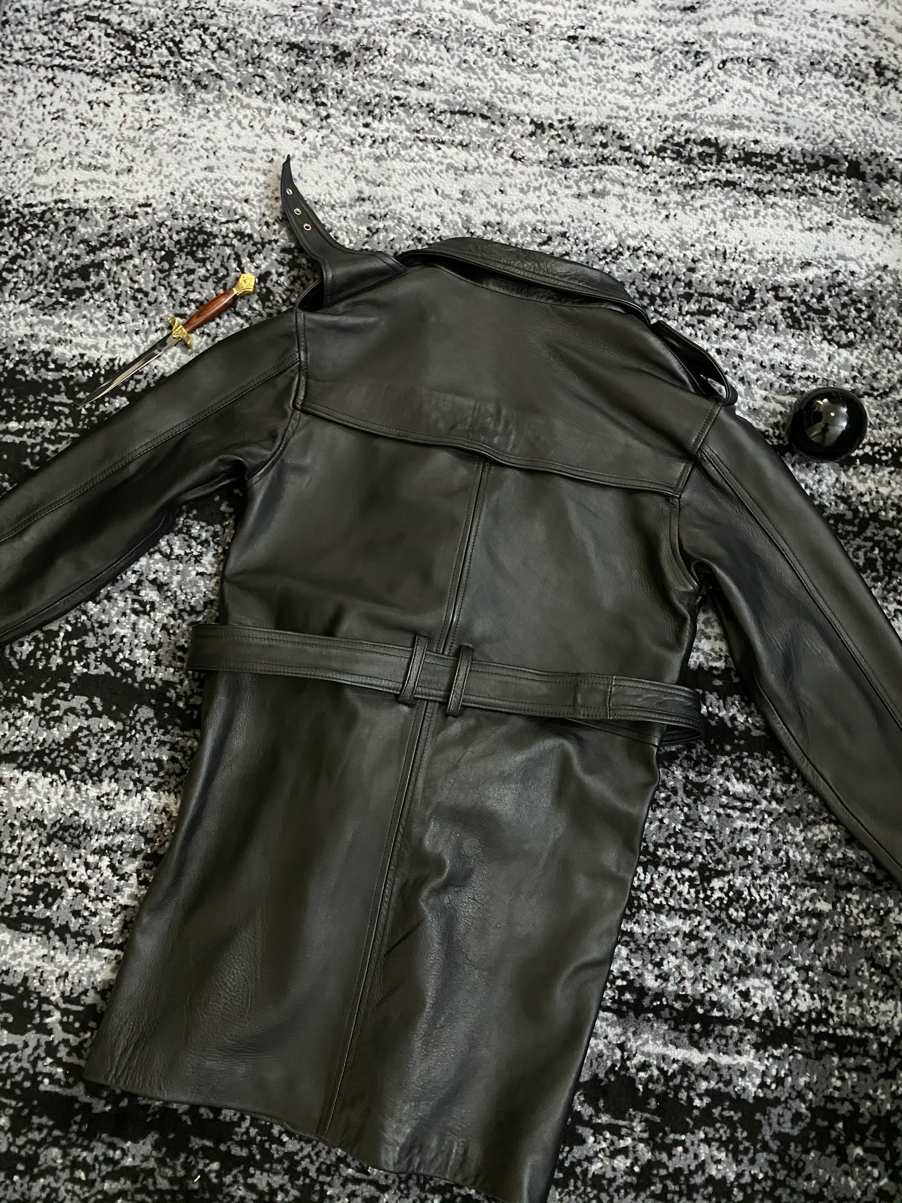 Biker Coat Darkest black - Image 9
