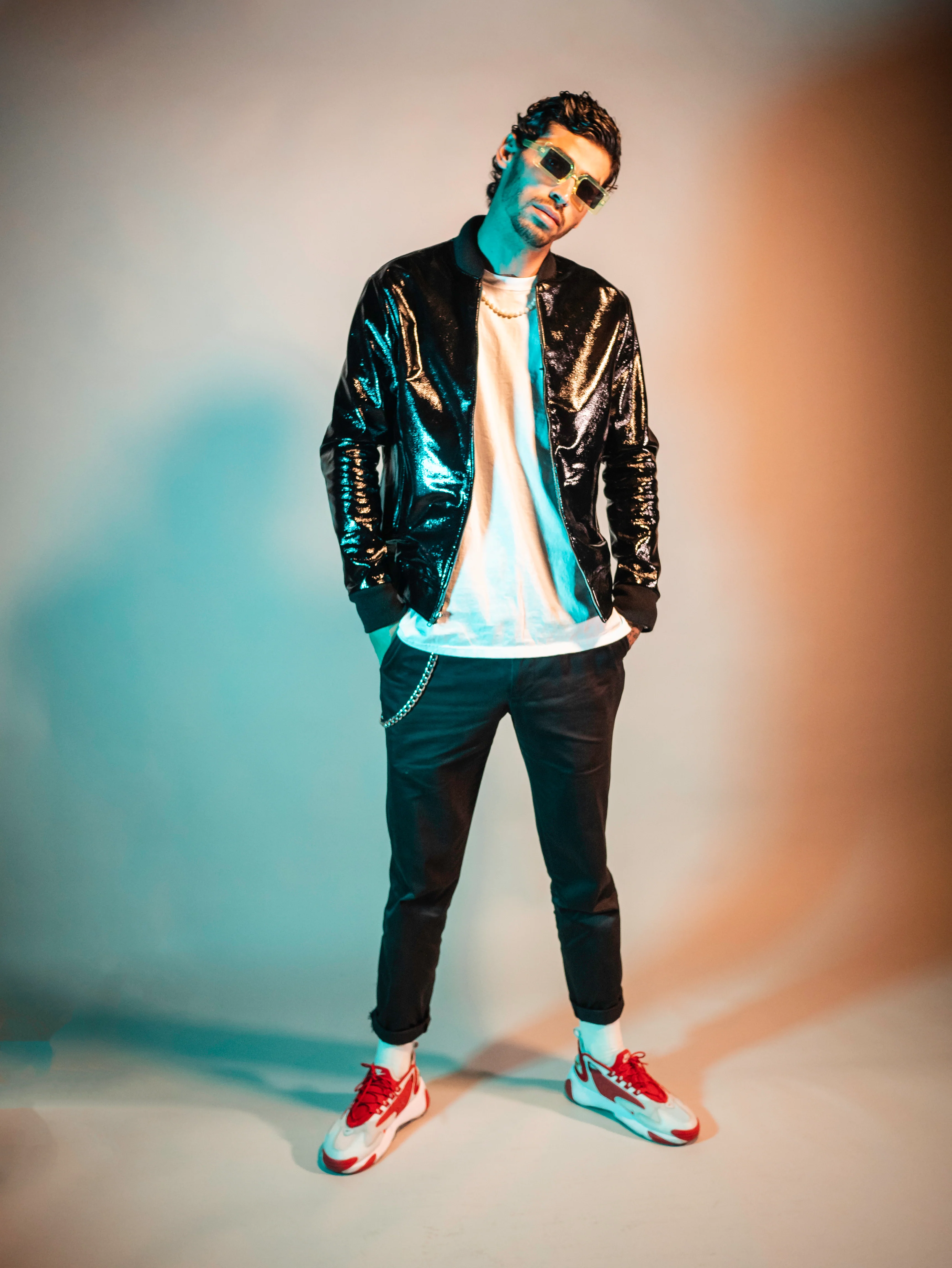 -bomber charol negro unisex- - Image 6